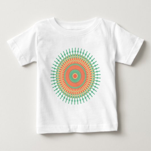 Mandala design groen, oranje Indiaans (Voorkant)