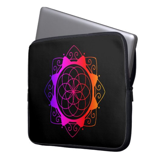 Mandala Design Laptop Case (Voorkant Links)