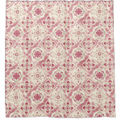 Mandala Design rose et ivoire rideau de douche (Devant)