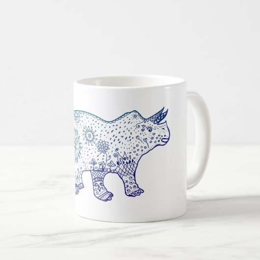 Mandala Dinosaur Art Mug (Devant droit)