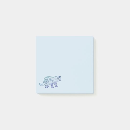 Mandala Dinosaur Art Post-it® Notes (Devant)