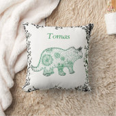 Mandala Dinosaur Art, Votre Nom Jetez Un Coussin (Couverture)