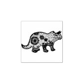 Mandala dinosaur Wood Art Stamp Rubberstempel (Afrduk)