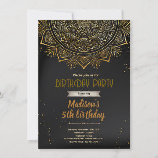Mandala Diwali-feest uitnodiging