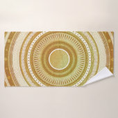 Mandala d'or et de paillettes (Serviette de bain)
