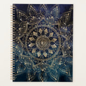 Mandala doré élégant Galaxie bleue (Devant)