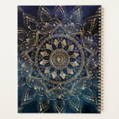 Mandala doré élégant Galaxie bleue (Dos)