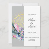 Mandala doré Invitation de mariage à la main Crist (Devant)