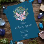 Mandala doré Invitation de mariage à la main Crist