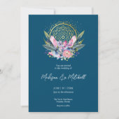 Mandala doré Invitation de mariage à la main Crist (Devant)