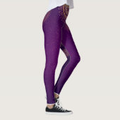 mandala doré violet Leggings (Droite)