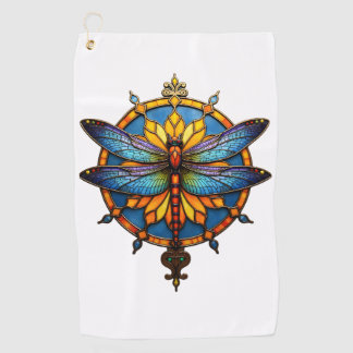 Mandala Dragonfly Luminous Sacred Geometry Spiritu Golfhanddoek