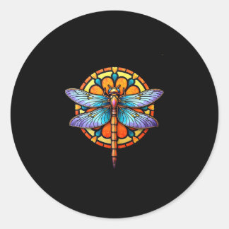 Mandala Dragonfly Luminous Sacred Geometry Spiritu Ronde Sticker