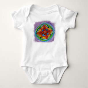 Mandala Drawing Baby Jersey Bodysuit