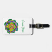 Mandala Drawing Hand Painted Custom Luggae Labels (Voorkant horizontaal)