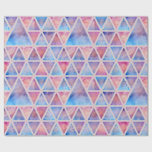 Mandala driehoekspatroon cadeaupapier (Vlak)