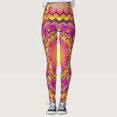 Mandala - Een blikje Rozen met een staart Leggings (Voorkant)
