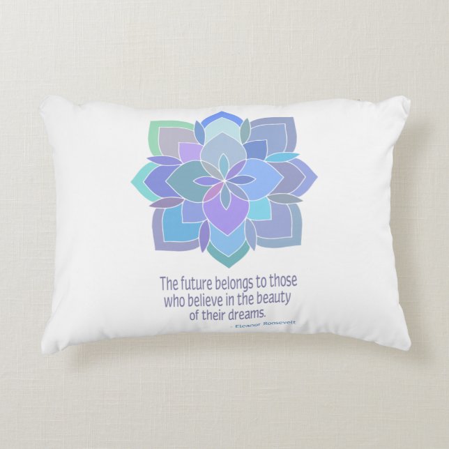 Mandala Eleanor Roosevelt Beauty Quote Accent Kussen (Voorkant)