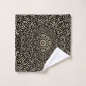 Mandala Élégant Chic Or (Gant de toilette)