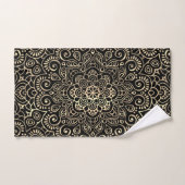 Mandala Élégant Chic Or (Serviette à main)