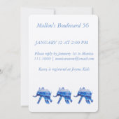 Mandala Elephant Baby shower Invitation Card (Dos)