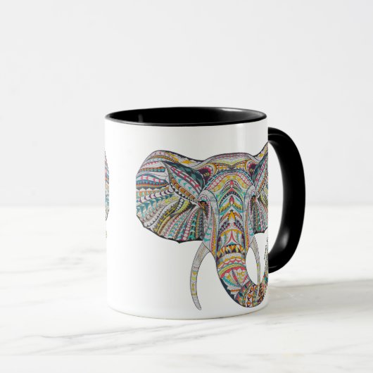 Mandala Elephant Café Mug (Devant droit)
