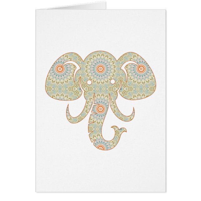 Mandala Elephant Head Design (Devant)