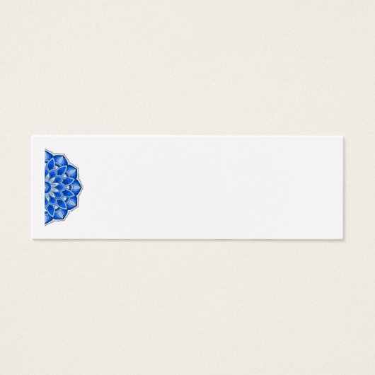 Mandala en bleu Carte de profil (Devant)