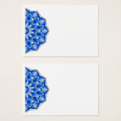 Mandala en bleu Carte de profil (Devant & derrière)