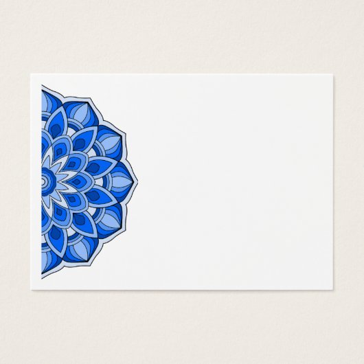 Mandala en bleu Carte de profil (Devant)