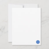 Mandala en bleu carte plat (Dos)