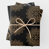 Mandala en bloem inpakpapier vel (In situ)