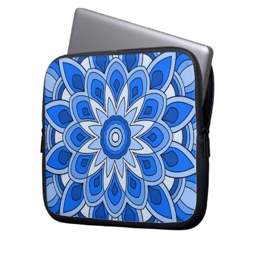 Mandala en sac électronique bleu (devant gauche)