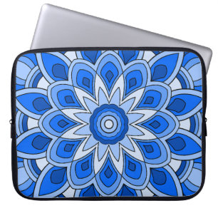 Mandala en sac électronique bleu