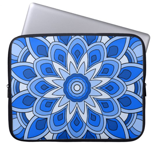 Mandala en sac électronique bleu (Devant)