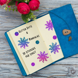 Mandala en Stippen Glitter Planner Stickers