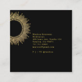 Mandala Etheral Celestial Abstract Blue White Vierkante Visitekaartje (Achterkant)