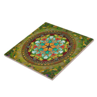 Mandala Evergreen Tile Tegeltje