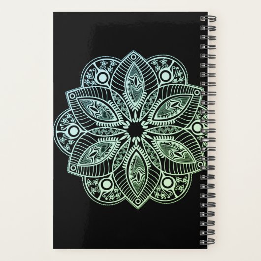 Mandala Exotic Tribal Green Gradient (Dos)