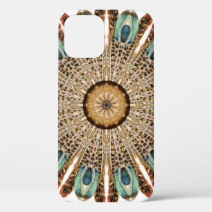 Mandala Feathers Waterverf: Natuurlijk Kant Ontwer iPhone 12 Hoesje
