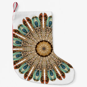 Mandala Feathers Waterverf: Natuurlijk Kant Ontwer Kleine Kerstsok