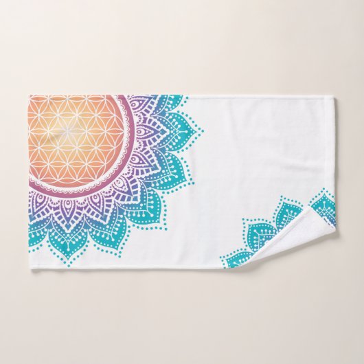 Mandala | Fleur de vie (Serviette à main)