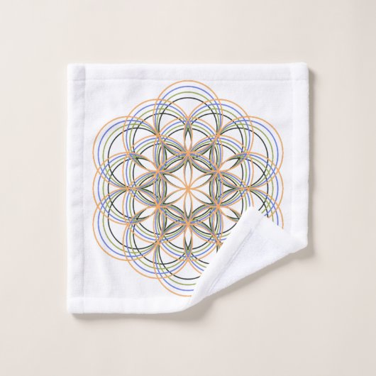 Mandala fleur de vie géométrie sacrée (Gant de toilette)