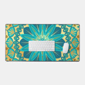Mandala Fleur d'Or Bleu (Clavier et souris)