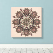mandala fleur toile enveloppée (Insitu (Plancher de Bois))