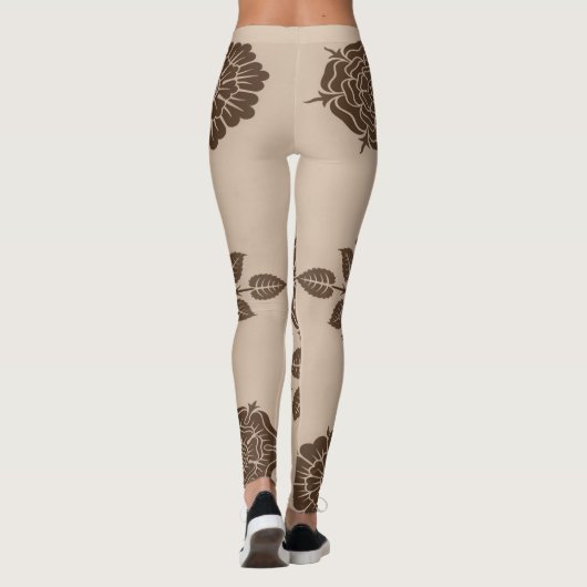 Mandala Fleurs Ornament Leggings (Dos)