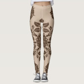 Mandala Fleurs Ornament Leggings (Devant)