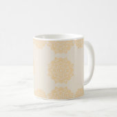 Mandala fleurs ornement Mug (Devant droit)
