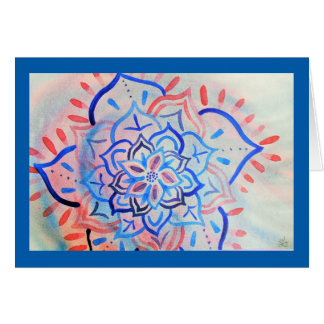 Mandala floral abstrait d'aquarelle
