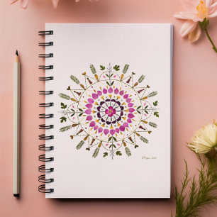 Mandala floral Art avec fleurs pressées par S. Fri
